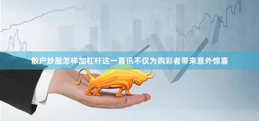 散户炒股怎样加杠杆这一喜讯不仅为购彩者带来意外惊喜