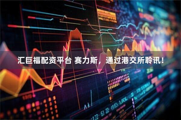 汇巨福配资平台 赛力斯，通过港交所聆讯！